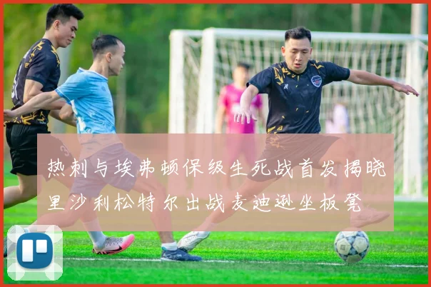 热刺与埃弗顿保级生死战首发揭晓里沙利松特尔出战麦迪逊坐板凳